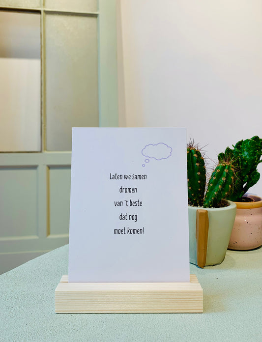 Kaartje 'samen dromen'