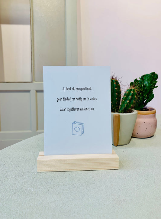Kaartje 'goed boek'