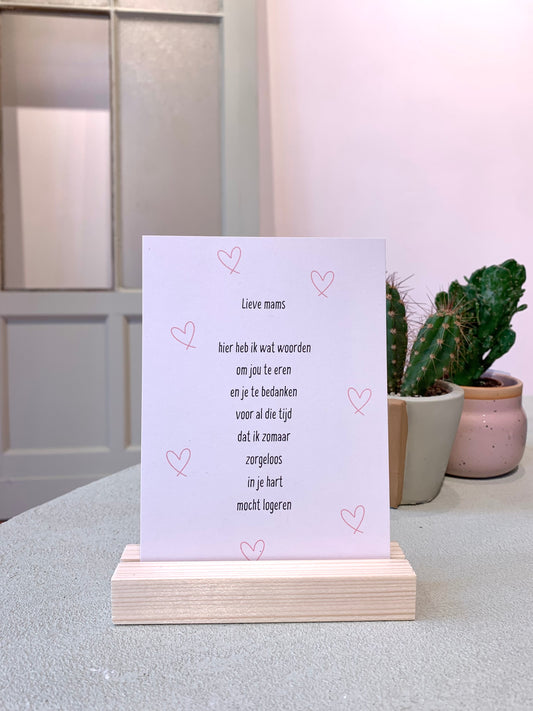 Kaartje 'lieve mams'